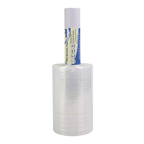 Clear Stretch Wrap 6"×1000' Plastic Wrap Roll for Moving Shipping Wrap - size: 6'' clear