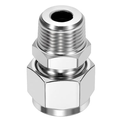 1/2"OD Compression x 3/8" NPT Male Union Coupling Connector - size: 1/2"ODx3/8" MNPT