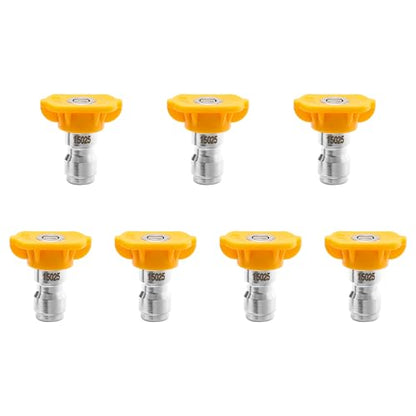 15° Yellow Pressure Washer Nozzle Tips for Cleaning Cars, Driveways - color: Yellow