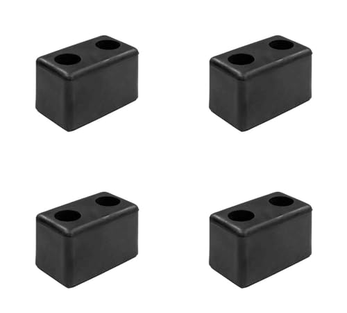 Mytee Products 4 Pack 6”x3-1/2”x3-1/2” Rubber Dock Bumper with 2 Holes - Impact Resistant Molded Rectangular Rubber Bumper for Semi Truck, Flatbed Trailer, Boat Docks, Marinas & Parking Spots - size: 6" x 3-1/2" x 3-1/2", style: 4 - Pack