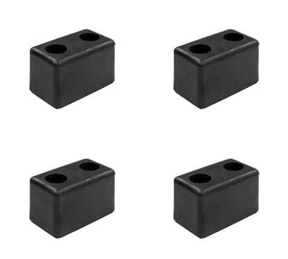 Mytee Products 4 Pack 6”x3-1/2”x3-1/2” Rubber Dock Bumper with 2 Holes - Impact Resistant Molded Rectangular Rubber Bumper for Semi Truck, Flatbed Trailer, Boat Docks, Marinas & Parking Spots - size: 6" x 3-1/2" x 3-1/2", style: 4 - Pack