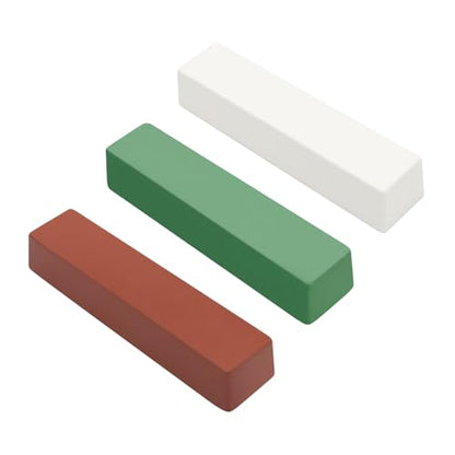 SCOTTCHEN Buffing Polishing Cutting Compounds 12 Oz. Kit - Green Fine/White Medium/Red Coarse - 3 Pack - size: 12 Oz. - Green Fine/White Medium/Red Coarse