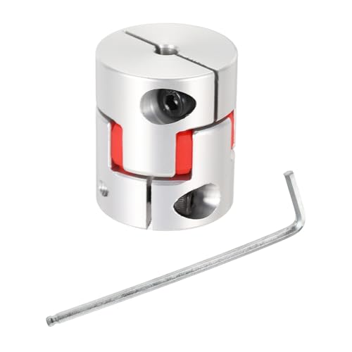 MECCANIXITY 5mm-10mm Aluminium Plum Flexible Shaft Coupling w Hex Wrench - size: 5mm to 10mm