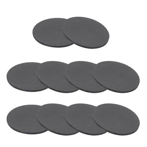 PATIKIL Rubber Solid Discs Washers, 10 Pcs 30mm OD x 1mm Thick Rubber Round Gasket Pad Bushings Spacer Washer for DIY Gasket Craft, Black - size: 30mm x 1mm