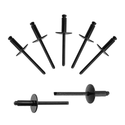 Antrader Blind Rivets, 3/16"x1/2" Stainless Steel Pop Rivet,50Pcs All Black - color: All Black,large Cap, size: 3/16" x 1/2"