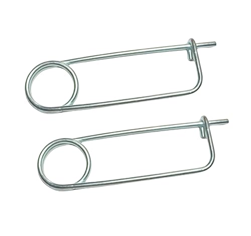 Steel Brooch Shape Cotter Safety Pin Spring Pin, Quick Lock Brooch Locking Fastener for Farm Lawn Garden Hook (0.25x3.03 in/6.3x77mm(2Pcs)) - size: 0.25 x 3.03 in (2 Pcs)