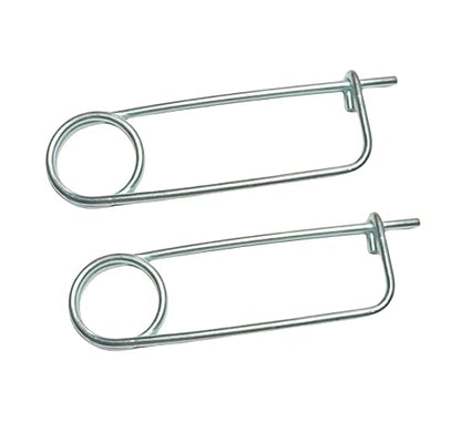 Steel Brooch Shape Cotter Safety Pin Spring Pin, Quick Lock Brooch Locking Fastener for Farm Lawn Garden Hook (0.25x3.03 in/6.3x77mm(2Pcs)) - size: 0.25 x 3.03 in (2 Pcs)