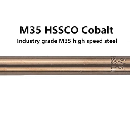 5/16 in. x 12 in. Cobalt Aircraft Extension Drill Bits Set(3PCS), M35 High Speed Steel Drill Bit Extra Long Deep Hole Drilling for Stainless Steel, Plastic and Wood - size: 5/16"x12"(3PCS)