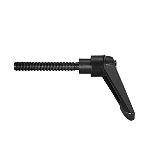 uxcell M8 x 65mm Handle Adjustable Clamping Lever Thread Push Button Ratchet Male Threaded Stud Knobs Locking Rotating Screw Handles Quick Release Bolt Black 2pcs - color: Black, size: M8 x 65mm