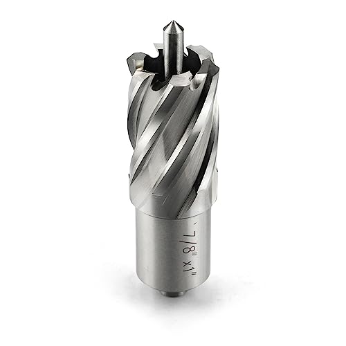 Annular Cutter JESTUOUS 7/8 Inch Cut Diameter 3/4 Weldon Shank 1 Cut Depth