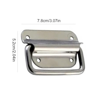 304 Stainless Steel Folding Pull Handle, Recessed Chest Lift Grip