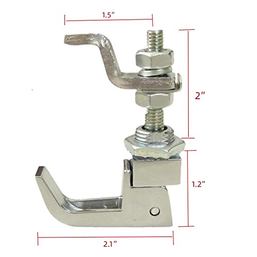 2PCS Lift and Turn Latches and Compression Latch, Adjustable Grip Handle Rotation 360 Silver - color: Silver2