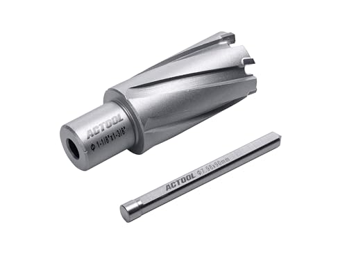1-1/8'' Diameter x 1-3/8'' Depth of Cut Carbide Tipped TCT ANNULAR Cutter with 3/4'' Weldon Shank - size: 1-1/8'' x 1-3/8''
