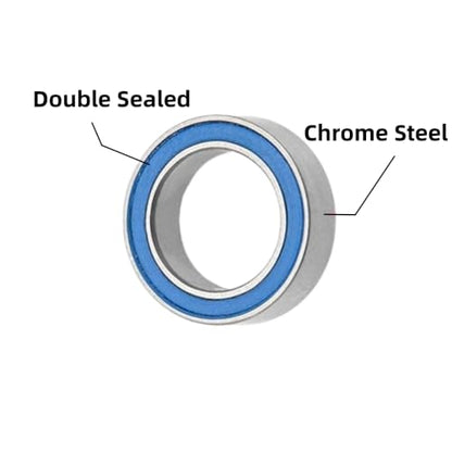 MR128-2RS Deep Groove Ball Bearings, 8mm Inner Dia 12mm OD 3.5mm Bore, Double Sealed Chrome Steel GCr15, Z2 Noise Level High Speed for Small Motors and RC Models, 12pcs (Blue Seal) (12, MR128-2RS)