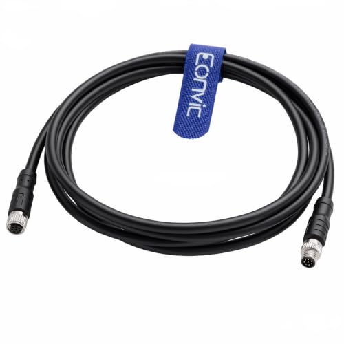 M8 Cable 8 Pin A Code Male to Female Aviation Sensor Cable Waterproof Shielded Electrical Cable for Industrial Automation Control Fieldbus Module Device Network 2m - color: 8pin Male to Female, size: 2m