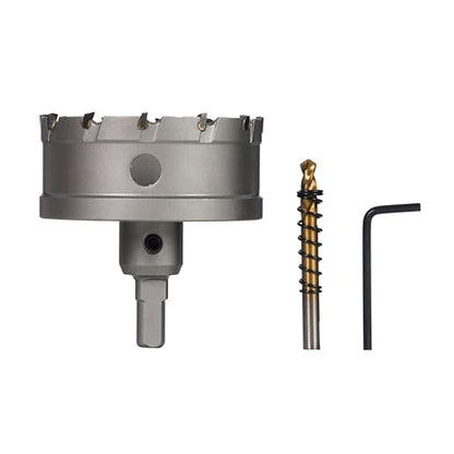 BLACK CANYON 3" Carbide Hole Saw, 12-Tooth YG10X Carbide Cutter Head with 3-Flat Shank, Ideal for Stainless Steel/Aluminum/Carbon Steel - size: 3 inch
