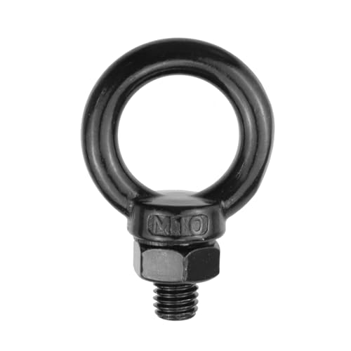 Antrader Eye Bolts with Nuts,M10 Machinery Shoulder Lifting Eye Bolt,Black - size: M10