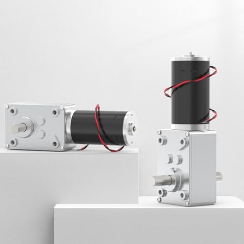 24V 10RPM Reversible Worm Gear Motor, High Torque Self-Locking Turbine