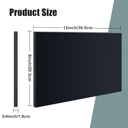2 Pcs 3/4" Thick HDPE Plastic Sheets Thick Hard HDPE Polyethylene Sheet
