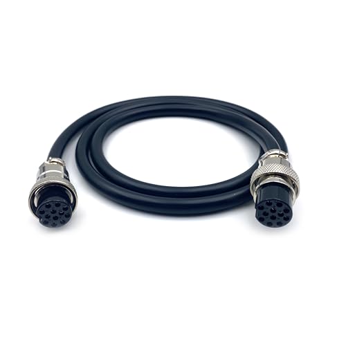 3.28 ft GX20 12 Pin Double Female Cable, GX20 12Pins Female to Female Head Aviation Cordset Electrical Connector Panel Mount Circular Metal Adapter Cordset for Ships 5A 200V 22AWG (1meter) - size: GX20 12Pin