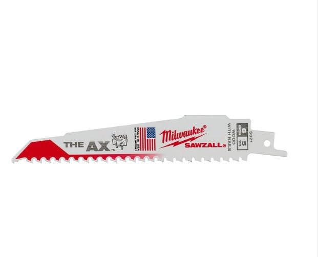 6" L Bi-Metal Reciprocating Saw Blade, 5 pk.
