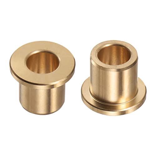 HARFINGTON 2pcs Flange Bearing Sleeve 12mm Bore 18mm OD 20mm Length 3mm Flange Thickness Bronze Bushing Self-Lubricating Bushings Sleeve for Industrial Equipment - size: 12mmx18mmx20mm