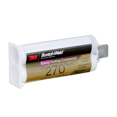 3M Scotch-Weld Epoxy Potting Compound DP270, Black, 48.5mL Duo-Pak, 1 Each - size: 48 mL (1.64 fl oz)