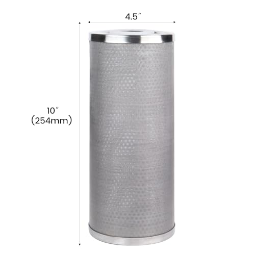 Stainless Steel Cleanable Wire Mesh Filter Cartridge 10”Length,4.5"OD(50 Micron) - size: 50 micron