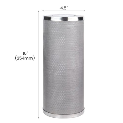 Stainless Steel Cleanable Wire Mesh Filter Cartridge 10”Length,4.5"OD(50 Micron) - size: 50 micron