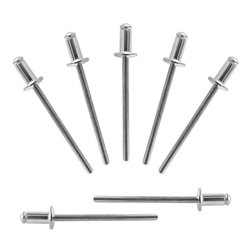 ALLCLEAN 300 Pcs 1/8" x 1/4" Aluminum Blind Rivets,3.2 x 6mm Pop Rivets,Aluminum Grip and Steel Mandrel - color: Aluminum, size: 1/8"x1/4"