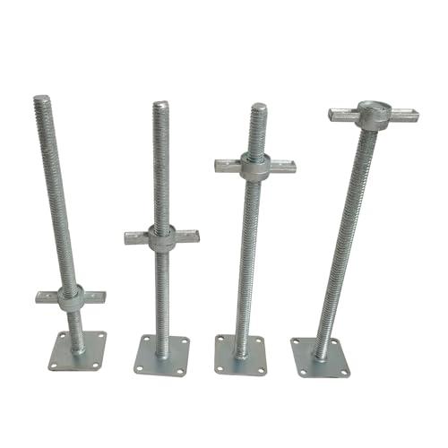 4 Pack 24" Adjustable Leveling Jack Feet Screw for Baker-Style Scaffolding - size: solid 24"