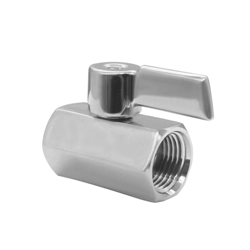316 Stainless Steel Ball Valve 3/8" NPT Female Shut Off Valve - size: 3/8 FNPT x 3/8 FNPT - 1PCS