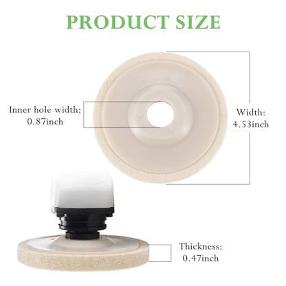 10 Packs 4.5" x 7/8" Round Wool Felt Polishing Disc Kit for Angle Grinder - style: 10Packs Wool Felt Polishing Disc