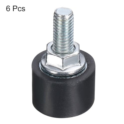 uxcell 6pcs M5x15mm Rubber Isolator Mounts with Studs 15x10mm - size: VD-D15*H10, M5*15