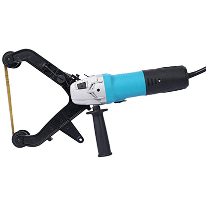 Belt Sander Polisher, Pipe Sander, Stainless Steel Tube Belt Sanders for Angle Grinder Metal Wood, 110V 1300W with Alumina Oxide Sanding Grinding And Polishing, Blue - color: Blue