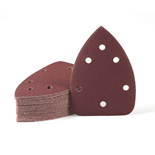 30 Pcs Mouse Detail Sander Sandpaper 6 Hole, 240 Grit Hook and Loop Detail Sandpaper, for Metal Woodworking Grinding Polishing - style: 240 Grit