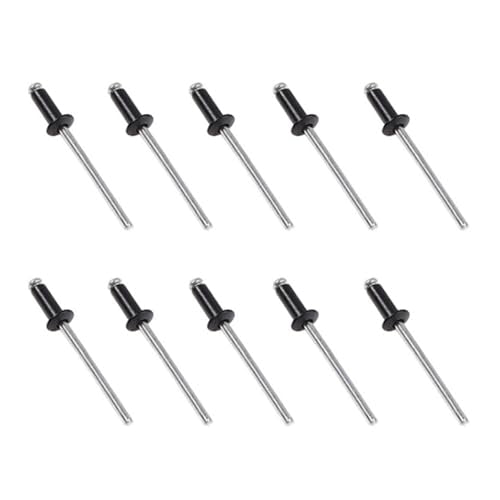Maozaa 100 PCS 1/8" x 1/4" Aluminum Blind Rivets, 3.2 x 6mm Pop Rivets, Black - color: Black, size: 1/8" x 1/4"