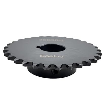 #35 Roller Chain Sprocket Type B 1 inch Bore 30 Tooth, Hardened Antirust 1045 Steel Drive Sprockets 35B30-1