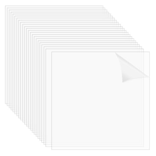 30Pcs Clear Polycarbonate Sheets Plastic Sheet Resistant Plastic Panel Polycarbonate Board with Protective Paper for DIY Display Document Picture Frames Easy to Cut Bend