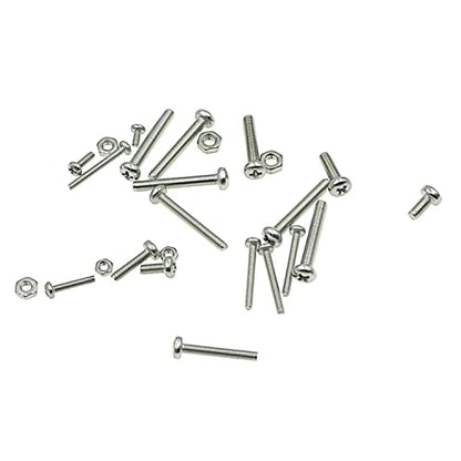 480PCS M2 M2.5 M3 304 SS Phillips Pan Head Machine Screws & Nuts Kit - size: M2/M2.5/M3