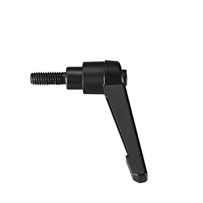 uxcell M6 x 16mm Handle Adjustable Clamping Lever Thread Push Button Ratchet Male Threaded Stud Knobs Locking Rotating Screw Handles Quick Release Bolt Black 2pcs - color: Black, size: M6 x 16mm