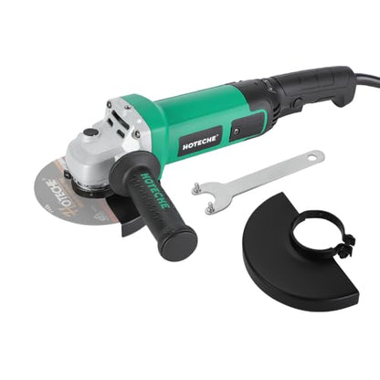 Hoteche 5-Inch Angle Grinder 11-Amp Heavy Duty Variable Speed Power Grinder Corded Electric Grinding & Cutting Tool for Metal, Quick-Change Disc Compatible(Tool Only) - size: 5-Inch 11-Amp