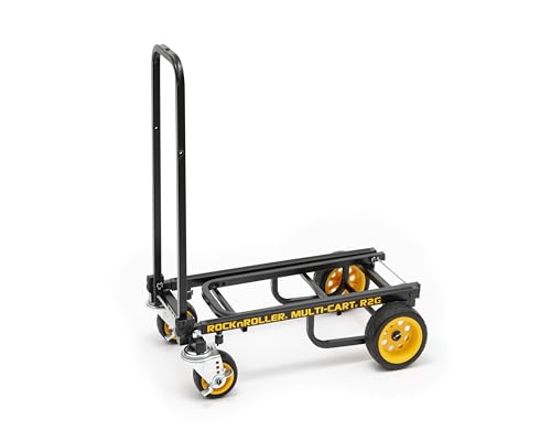 Rock-N-Roller R2G (Micro Ground Glider) 8-in-1 Folding Multi-Cart/Hand Truck/Dolly/Platform Cart/26" to 39" Telescoping Frame/350 lbs. Load Capacity, Black - style: Ground Glider