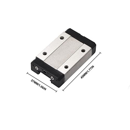 MGN12H 400mm Premium Linear Rail Guide 2pcs MGN12 Linear Slide 8mm for 3D Printer and CNC Machine Upgrade (2pcs/Pack) - color: Black MGN12H 2 Rail + 2 Carriage block, size: 400mm