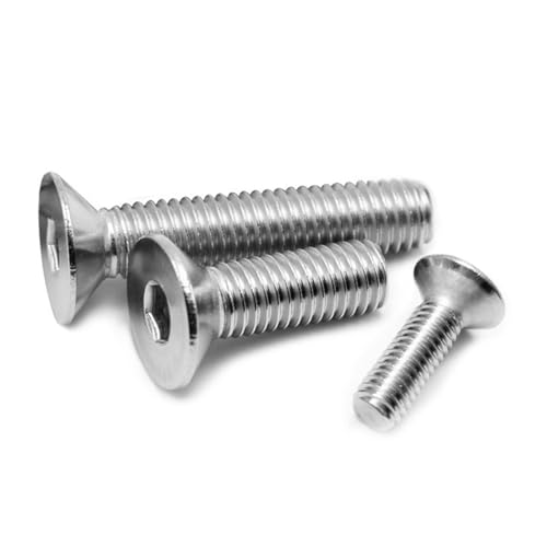1/4-20 x 1-3/8''(20 Pack) Flat Head Hex Socket Cap Screws Countersunk Bolts, Allen Socket Drive, 304 Stainless Steel 18-8, Fully Machine Thread, Bright Finish (with hex Spanner) - size: 1/4 × 1-3/8''