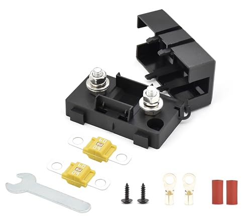 Midi ANS-H Bolt Down Fuse Hoder with 2X 60A Spare fuses, terminals, Shrinking Tubes, Screws and fixig Wrench All in one Package Ideal for Car Van, RV, Trailer and Marine Boat (Midi 60A) - size: Midi 60A