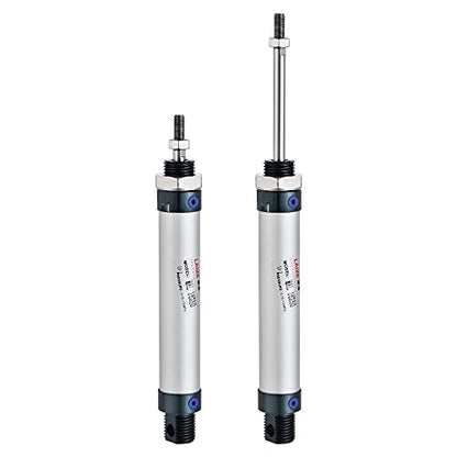 uxcell Pneumatic Air Cylinder 16mm Bore 50mm Stroke with Y Connector and Quick Fittings, MAL 16x50, for Automatic Equipment - size: 16mmx50mm