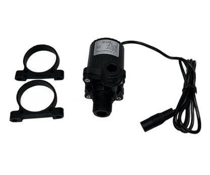 SHYSKY DC40F-1240 Micro Brushless DC Water Pump 12V 14W, 206GPH 13ft, Waterproof, 1/2 inch threaded ports, Safe Low Noise Stable Long-term Work, Submersible or Land Use, For Small cooling, gardening
