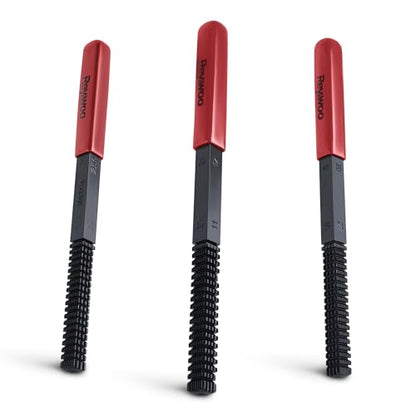 Reywoo 3-Pc Heat-Treated Thread Restorer File Set, Metric SAE UNC UNF - size: 3 PC in UNC UNF Metric Sizes