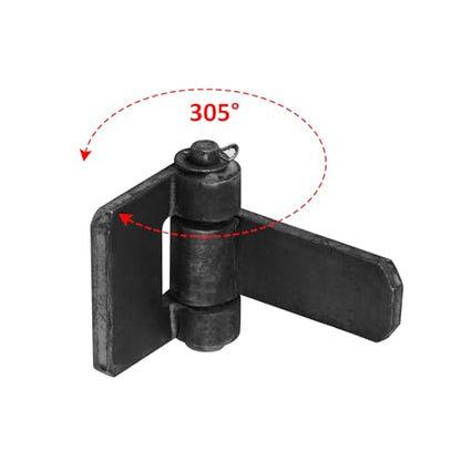 heneng 6 Pcs Weld-On Trailer Hinges, 5-1/8" x 3-1/4", Strap Style Long Leaf Door Hinge (Pack of 2) - size: 5-1/8" x 3-1/4" (Pack of 2)